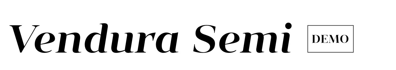 Vendura Semi Bold Italic Demo